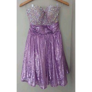 New La Femme Sequin Mini Cocktail Dress